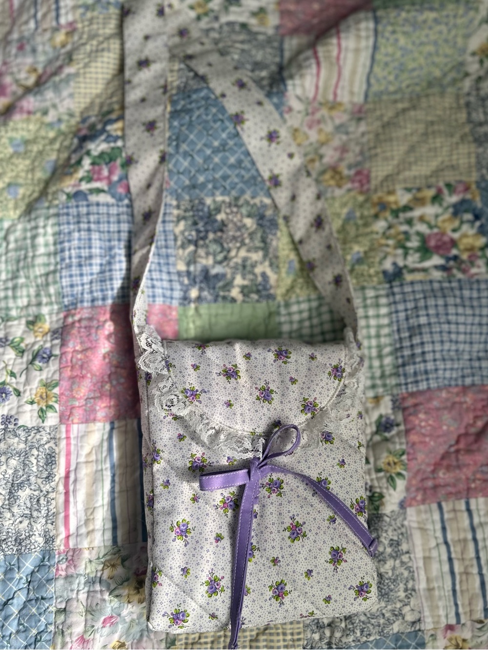 Handmade quilted toddler bag